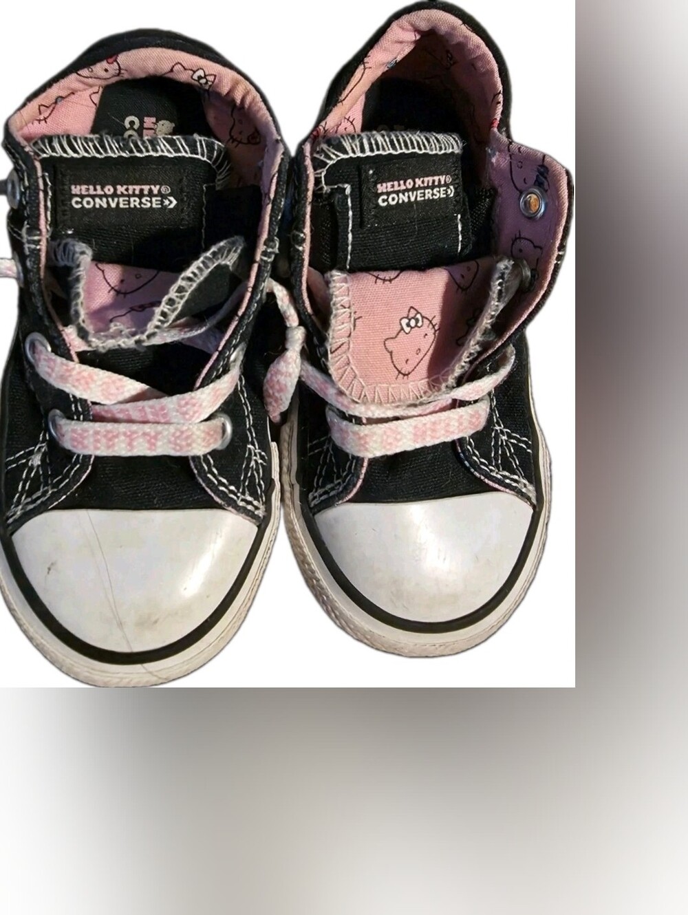 Converse Kids Sneakers Black with Pink Hello Kitty